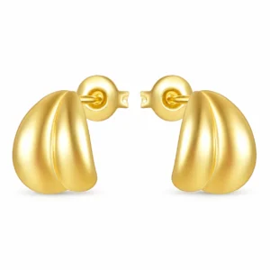Позлатени сребърни обеци STELS Shell